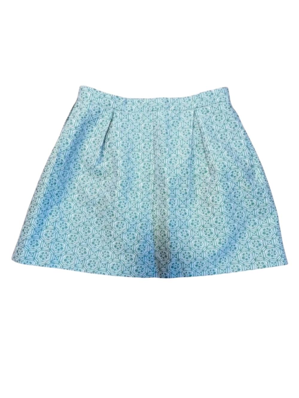 Pim + Larkin Green Jacquard Pleated Skirt